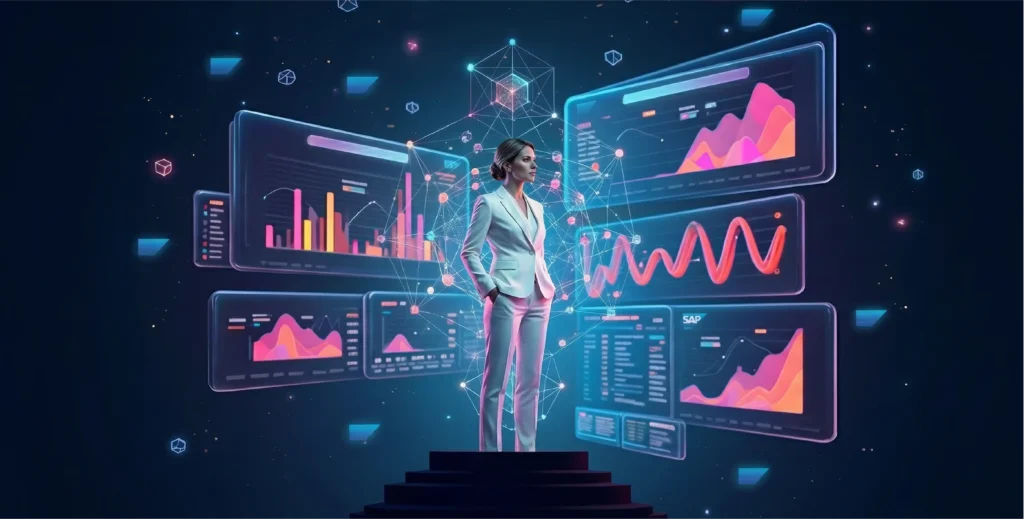 Mujer-analizando-datos-sobre-modelos-de-gestión-empresarial