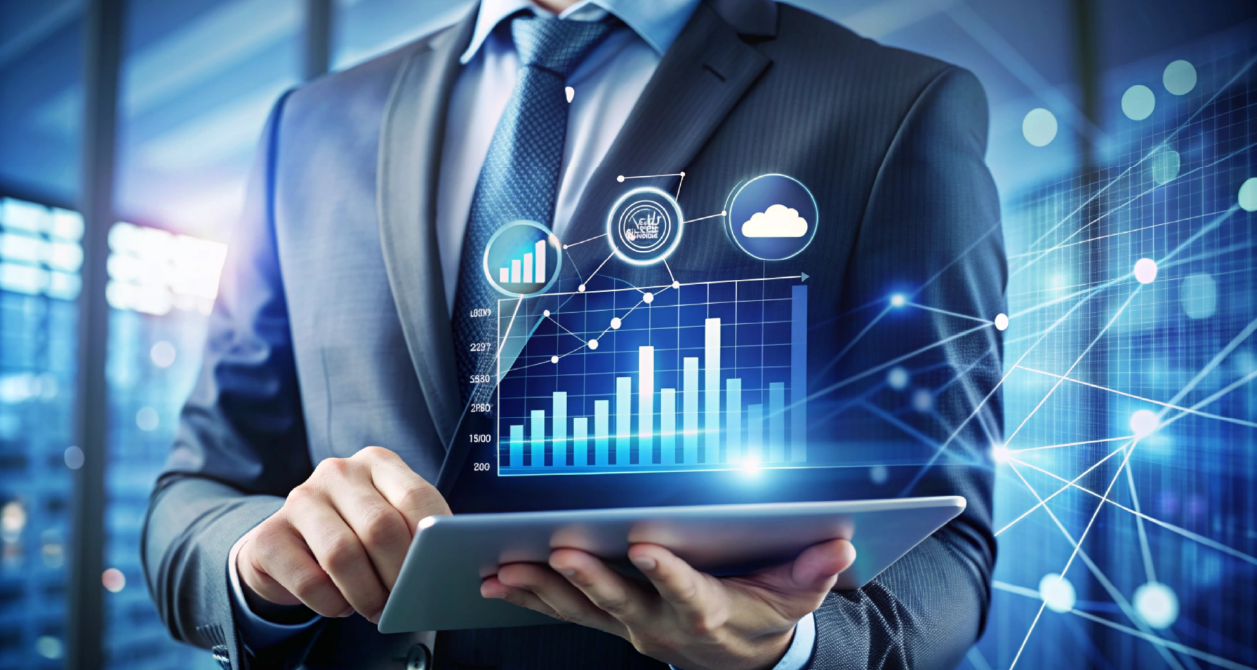 hombre-con-traje-holograma-de-saphana-en-tableta