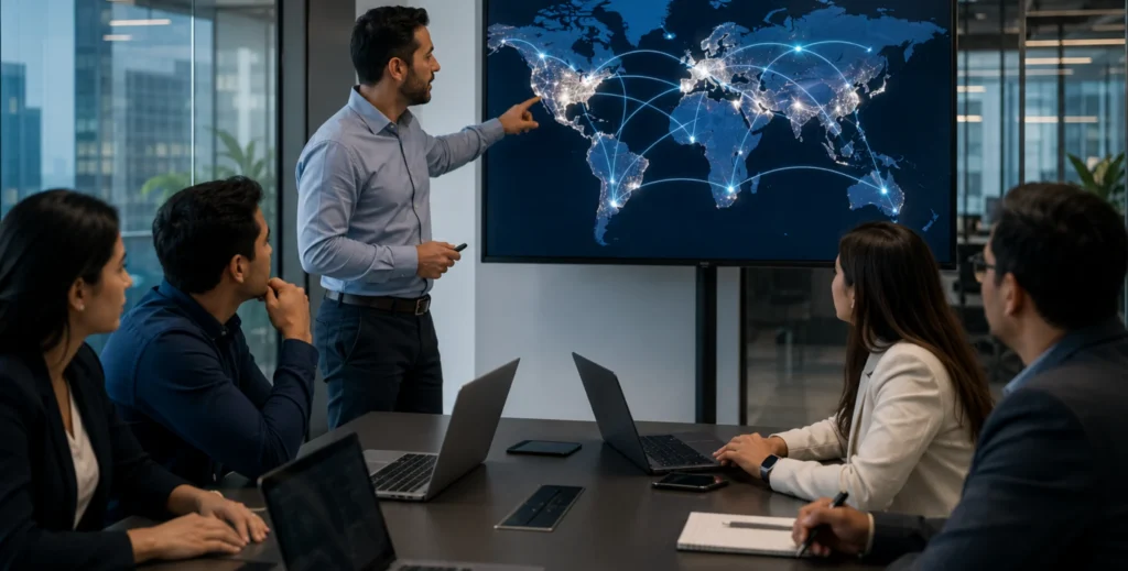 Hombre-exponiendo-frente-a-su-equipo-de-trabajo