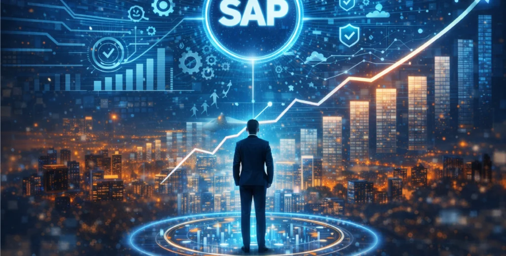 Hombre-viendo-logo-de-SAP