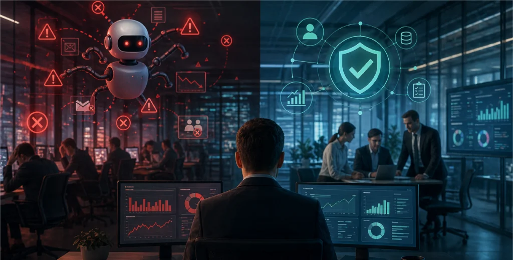 Hombre-revisando-los-errores-y-aciertos-de-la-IA